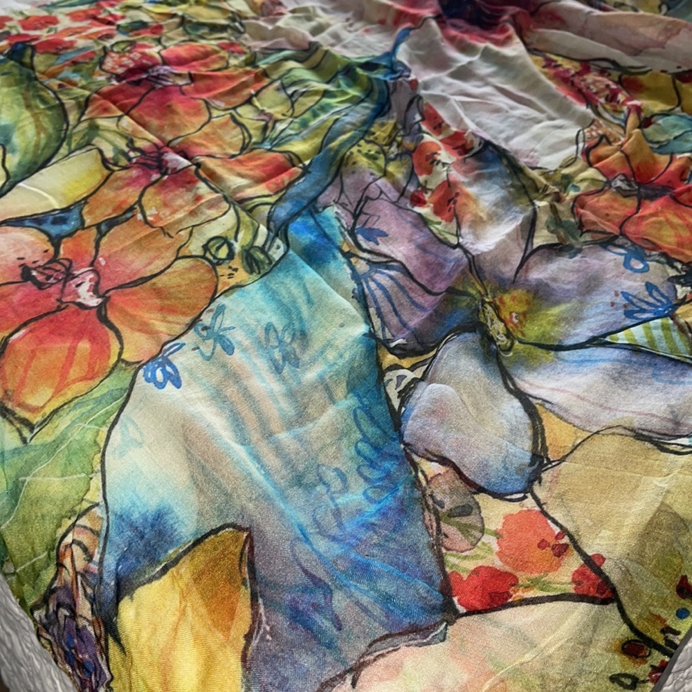 Rebekah Steen Goldfish Kiss Beautiful Things Scarf Sarong Pareo - Picture 13 of 16